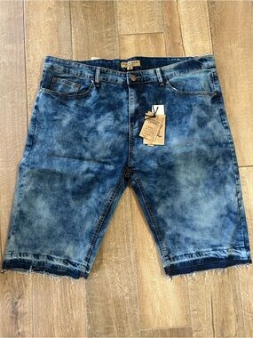 NWT Brooklyn Laundry Premium Men's Washed Blue Vintage Cloud Denim Jean Shorts